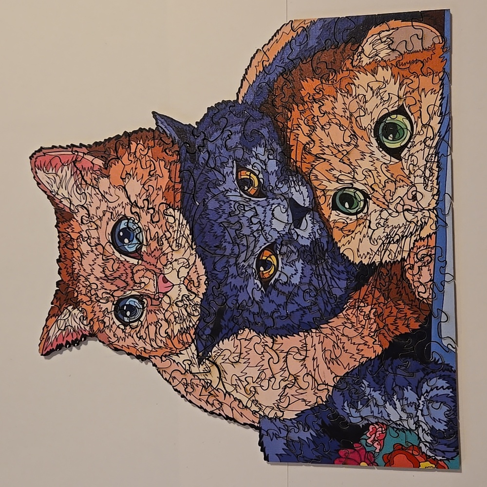 Aim puzzle wooden cat puzzle